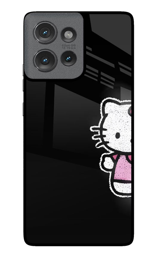 Kitty Charm Moto Edge 50 Glass Case