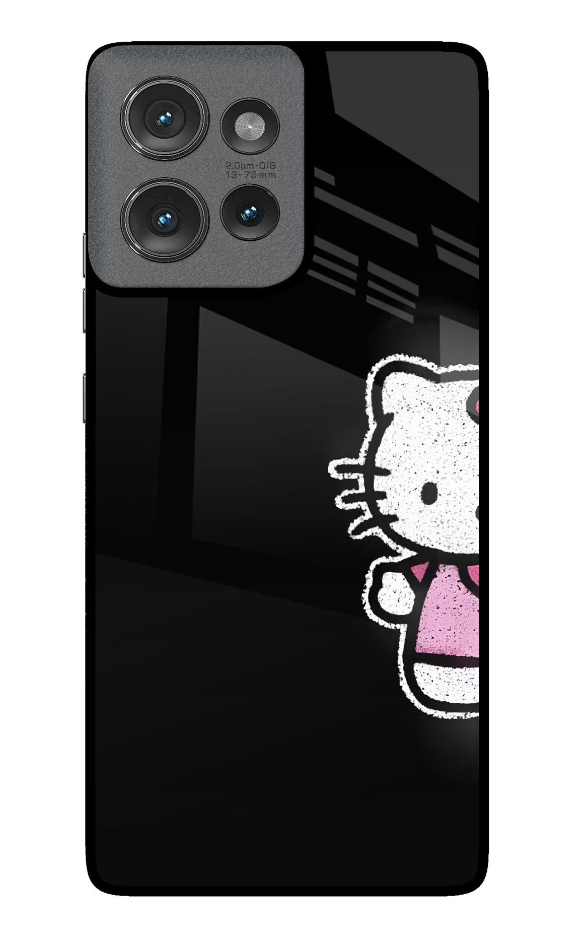 Kitty Charm Moto Edge 50 Glass Case Back Cover by Casekaro