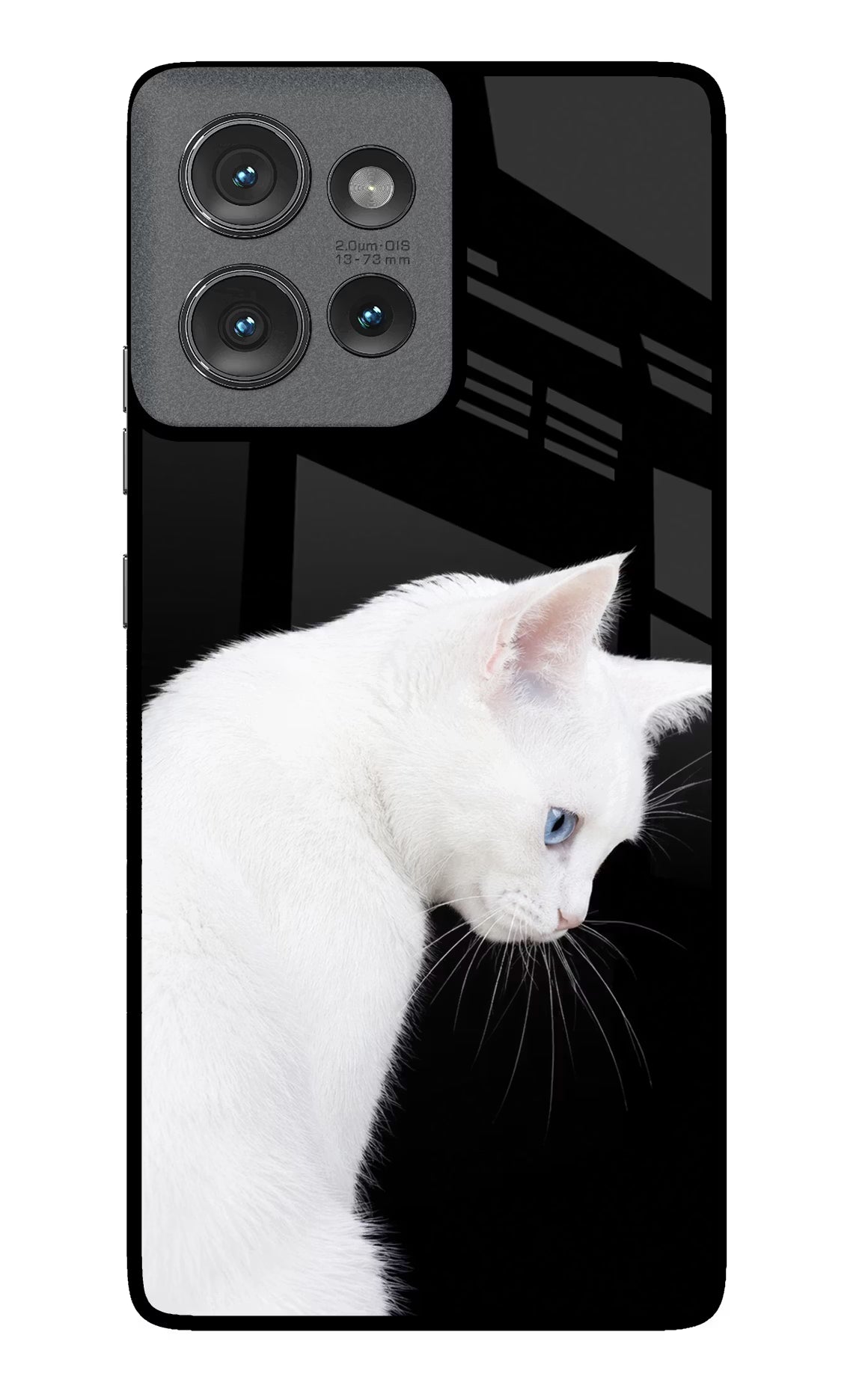 Snow Gaze Moto Edge 50 Glass Case Back Cover by Casekaro