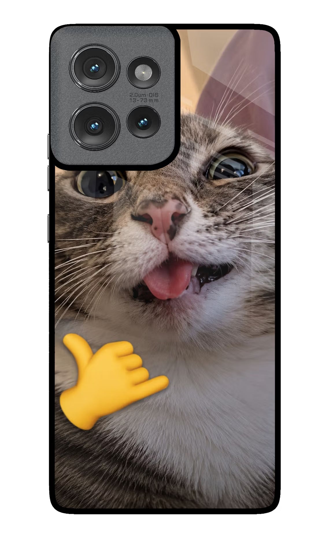 Silly Cat Call Moto Edge 50 Glass Case