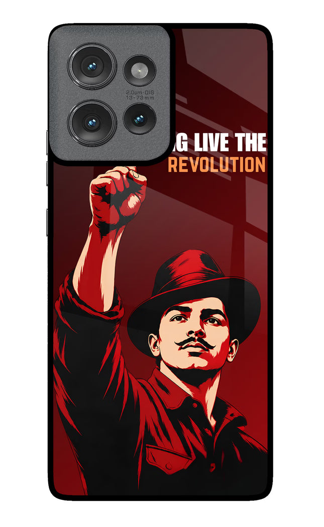 Bhagat Singh Revolution Moto Edge 50 Glass Case