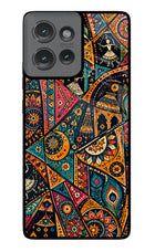 Folk Print Moto Edge 50 Glass Case