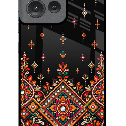 Noir Mehfil Moto Edge 50 Glass Case