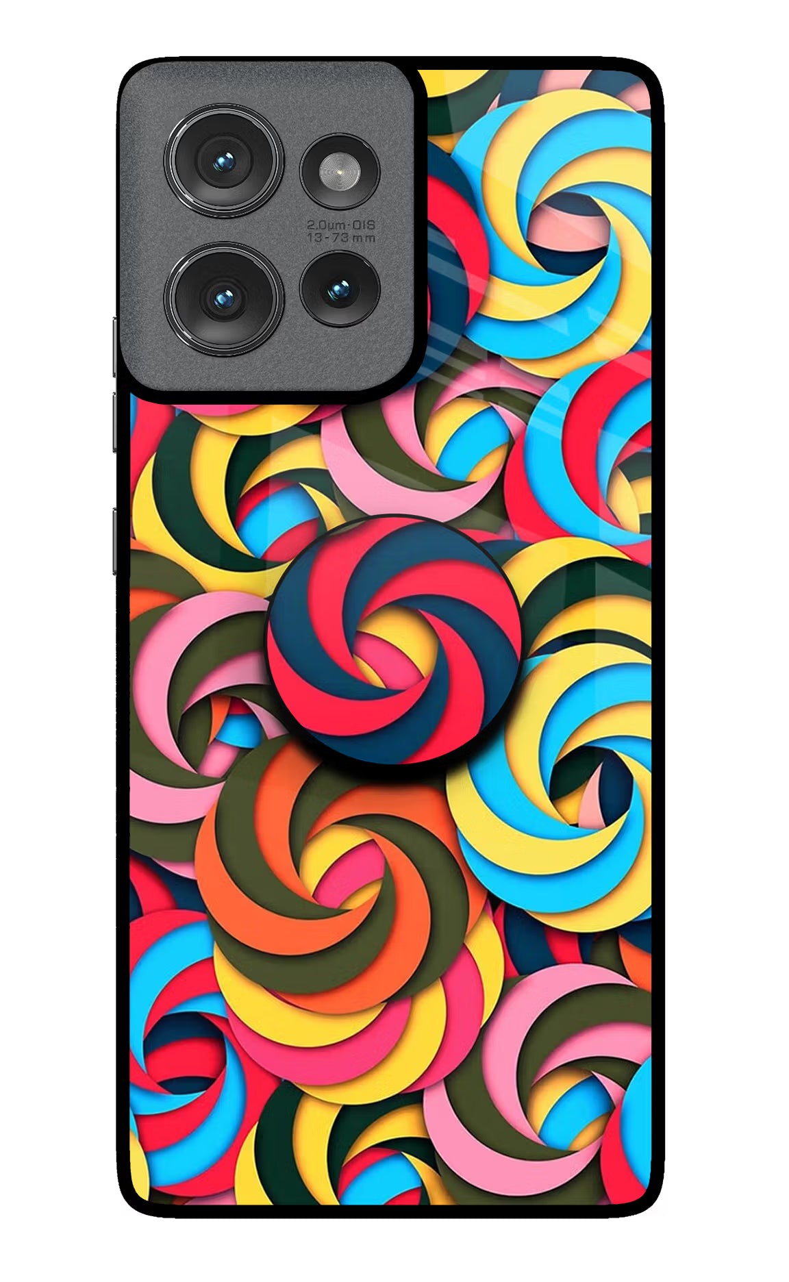 Spiral Pattern Moto Edge 50 Pop Case by Casekaro