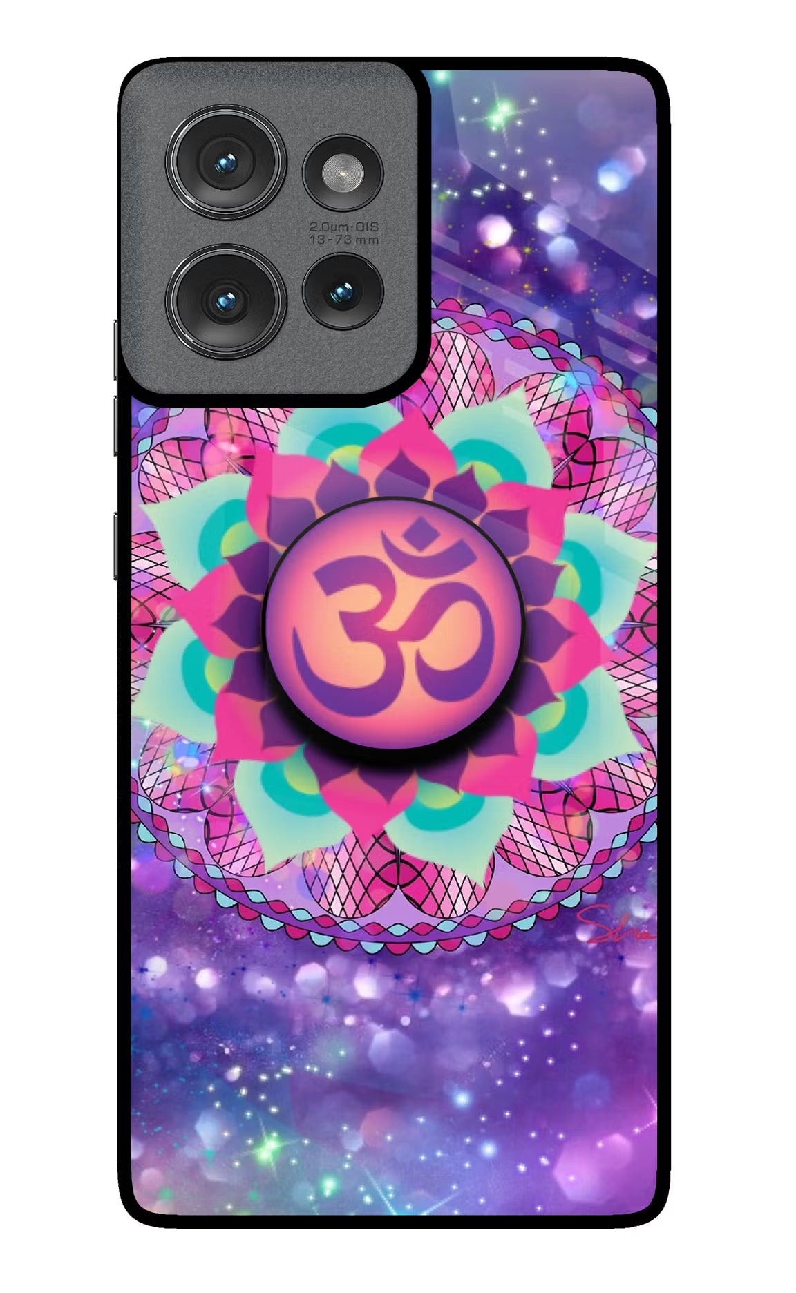 Om Purple Moto Edge 50 Pop Case by Casekaro