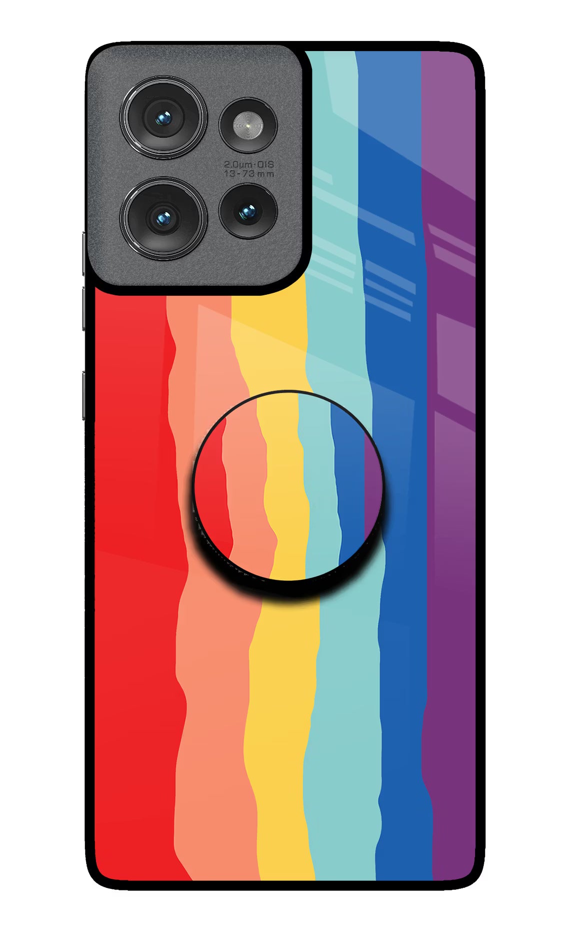 Rainbow Moto Edge 50 Pop Case by Casekaro