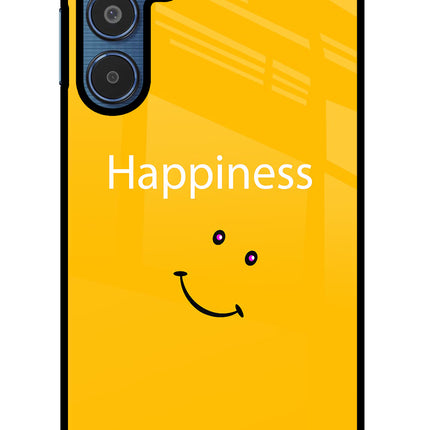 Happiness With Smiley Samsung M35 5G Glass Case