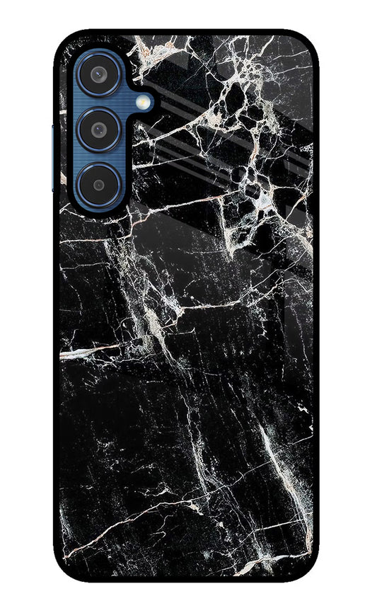 Black Marble Texture Samsung M35 5G Glass Case