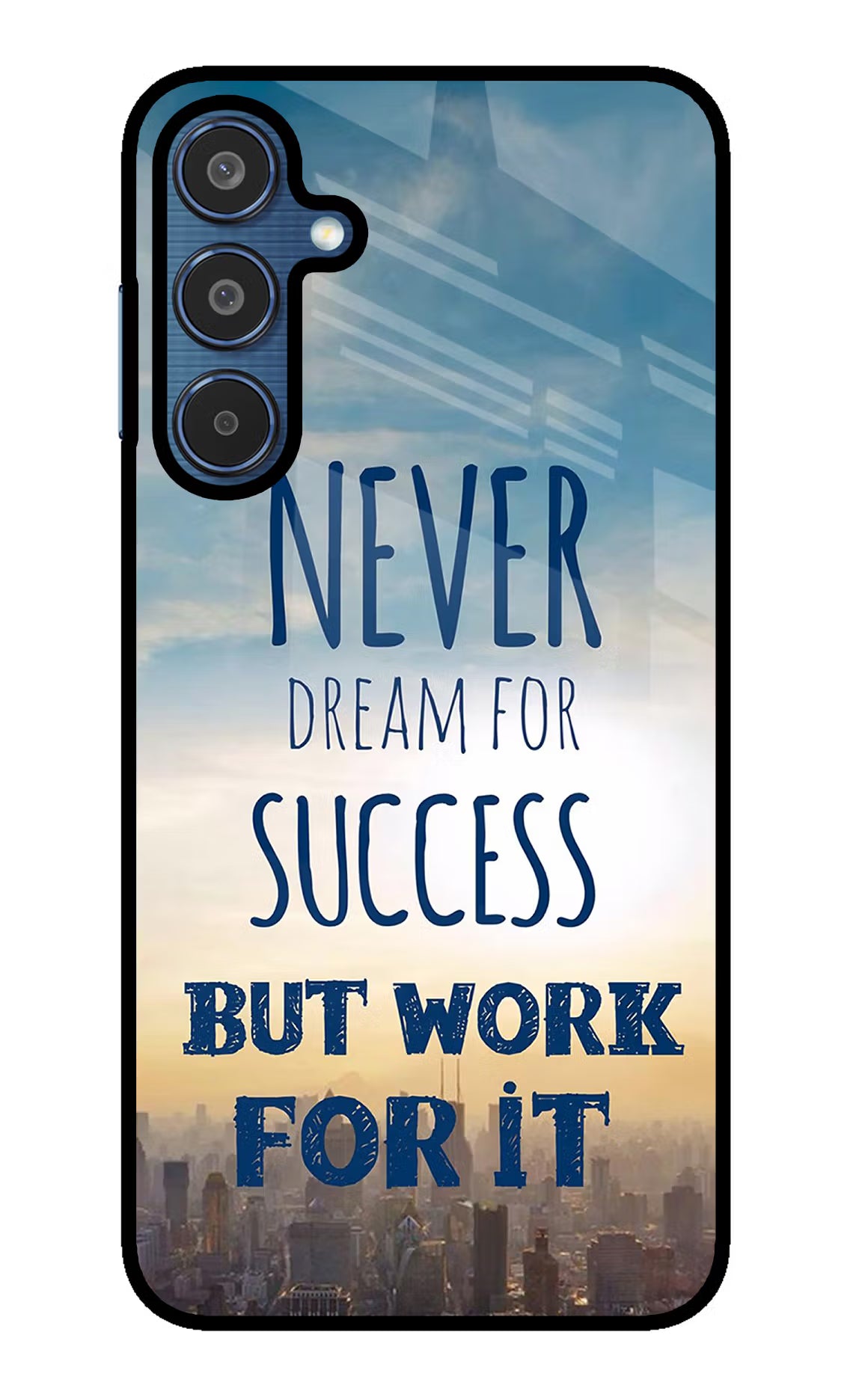 Never Dream For Success But Work For It Samsung M35 5G Glass Case