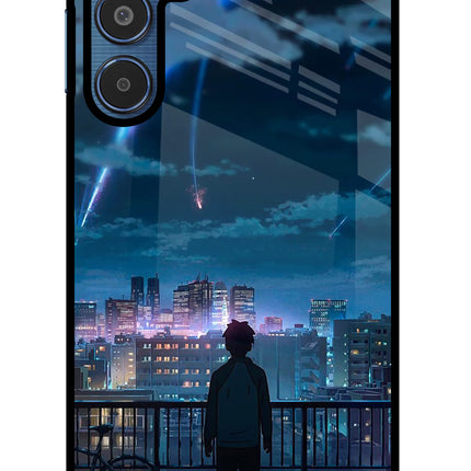Anime Samsung M35 5G Glass Case Back Cover by Casekaro