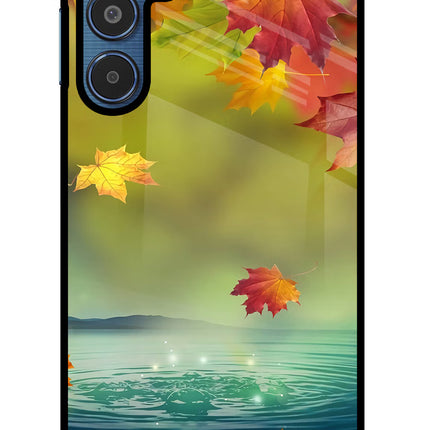 Flowers Samsung M35 5G Glass Case Back Cover by Casekaro