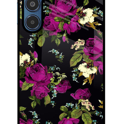 Flowers Samsung M35 5G Glass Case