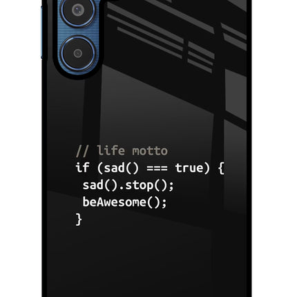 Life Motto Code Samsung M35 5G Glass Case