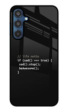 Life Motto Code Samsung M35 5G Glass Case