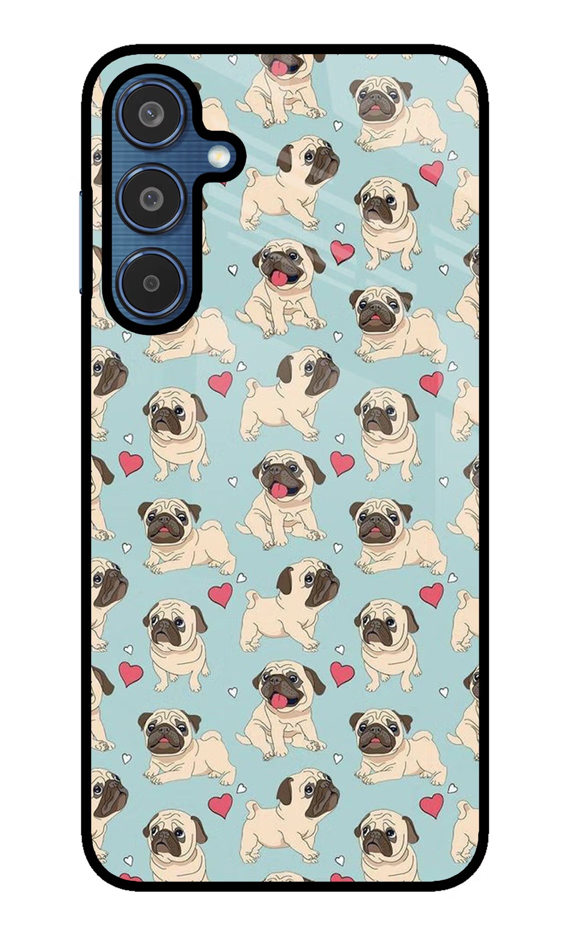 Pug Dog Samsung M35 5G Glass Case Back Cover by Casekaro
