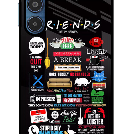 FRIENDS Samsung M35 5G Glass Case Back Cover by Casekaro