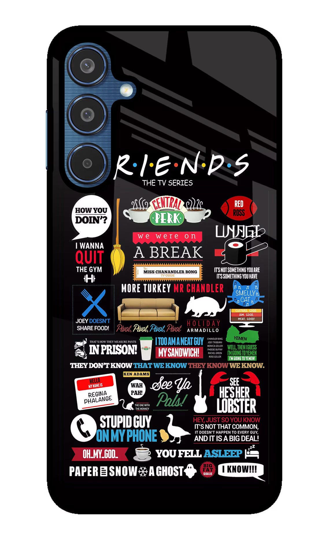 FRIENDS Samsung M35 5G Glass Case Back Cover by Casekaro