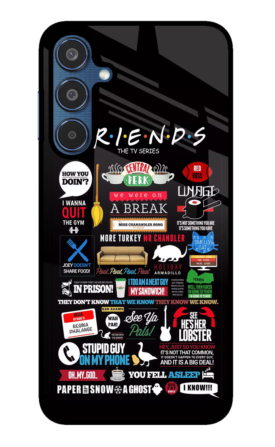 FRIENDS Samsung M35 5G Back Cover, Glass case