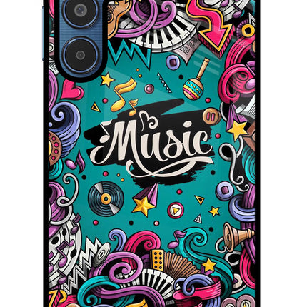 Music Graffiti Samsung M35 5G Glass Case