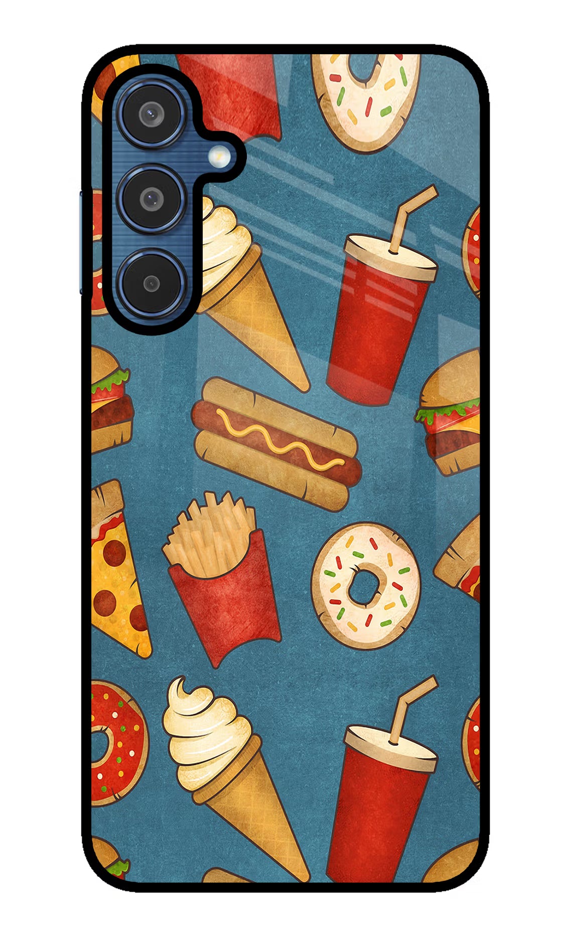 Foodie Samsung M35 5G Glass Case Back Cover by Casekaro