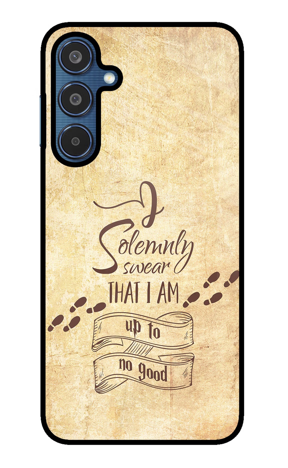 I Solemnly swear that i up to no good Samsung M35 5G Glass Case Back Cover by Casekaro