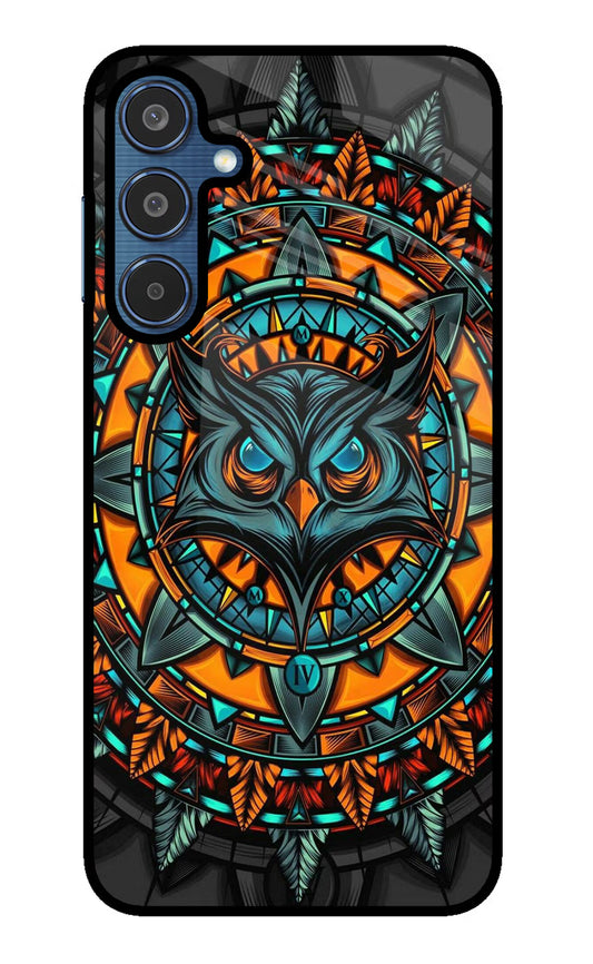 Angry Owl Art Samsung M35 5G Glass Case