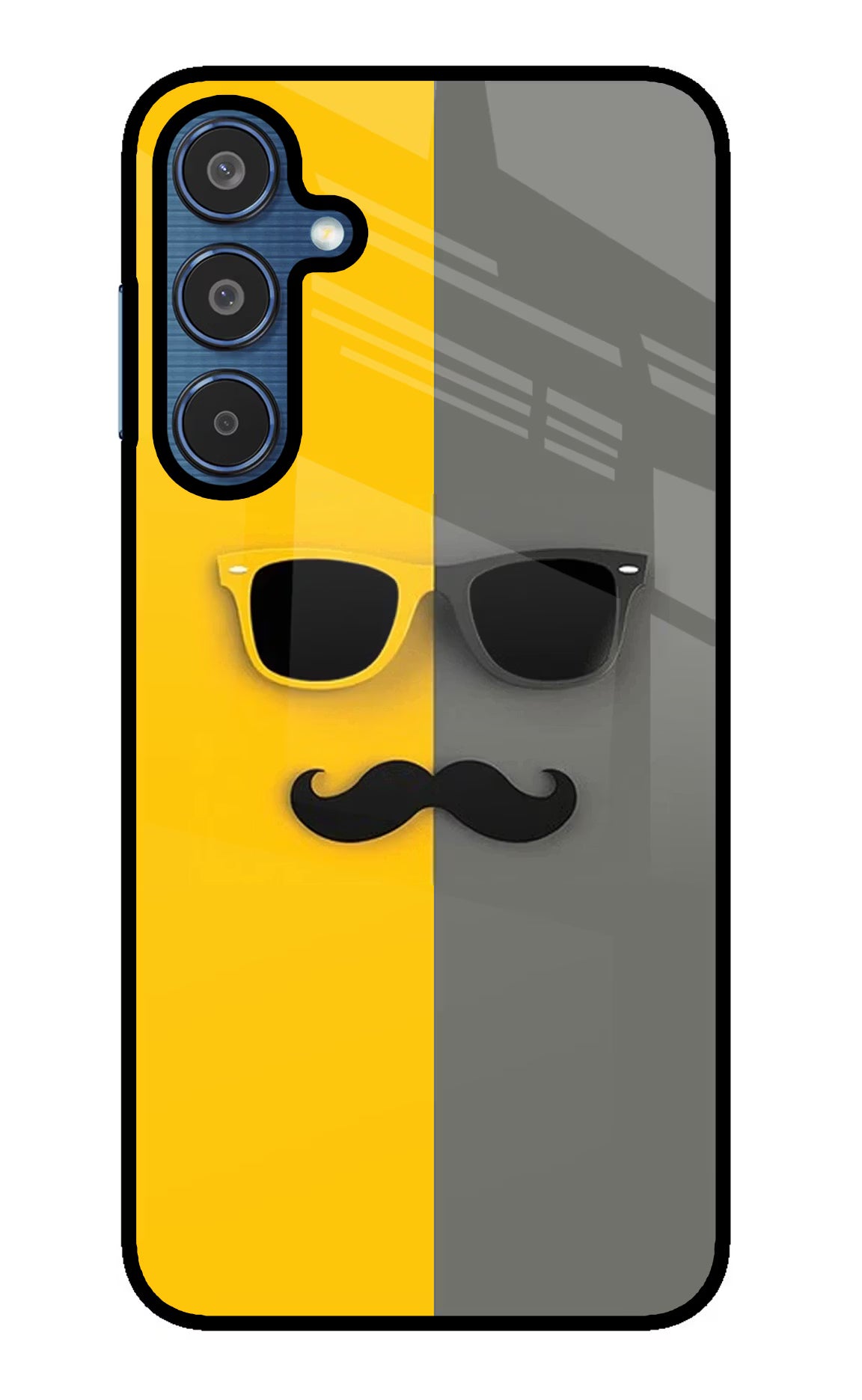 Sunglasses with Mustache Samsung M35 5G Glass Case