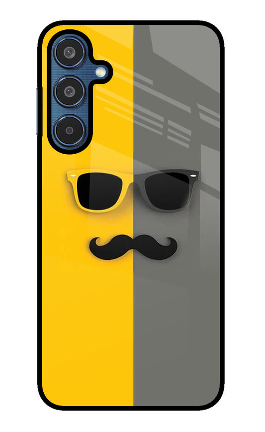 Sunglasses with Mustache Samsung M35 5G Glass Case