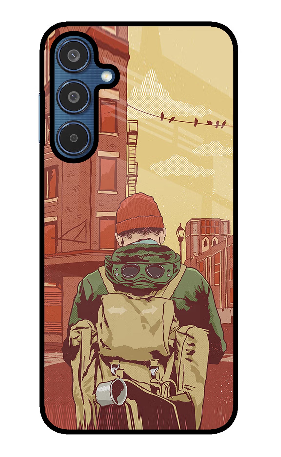 Adventurous Samsung M35 5G Glass Case Back Cover by Casekaro