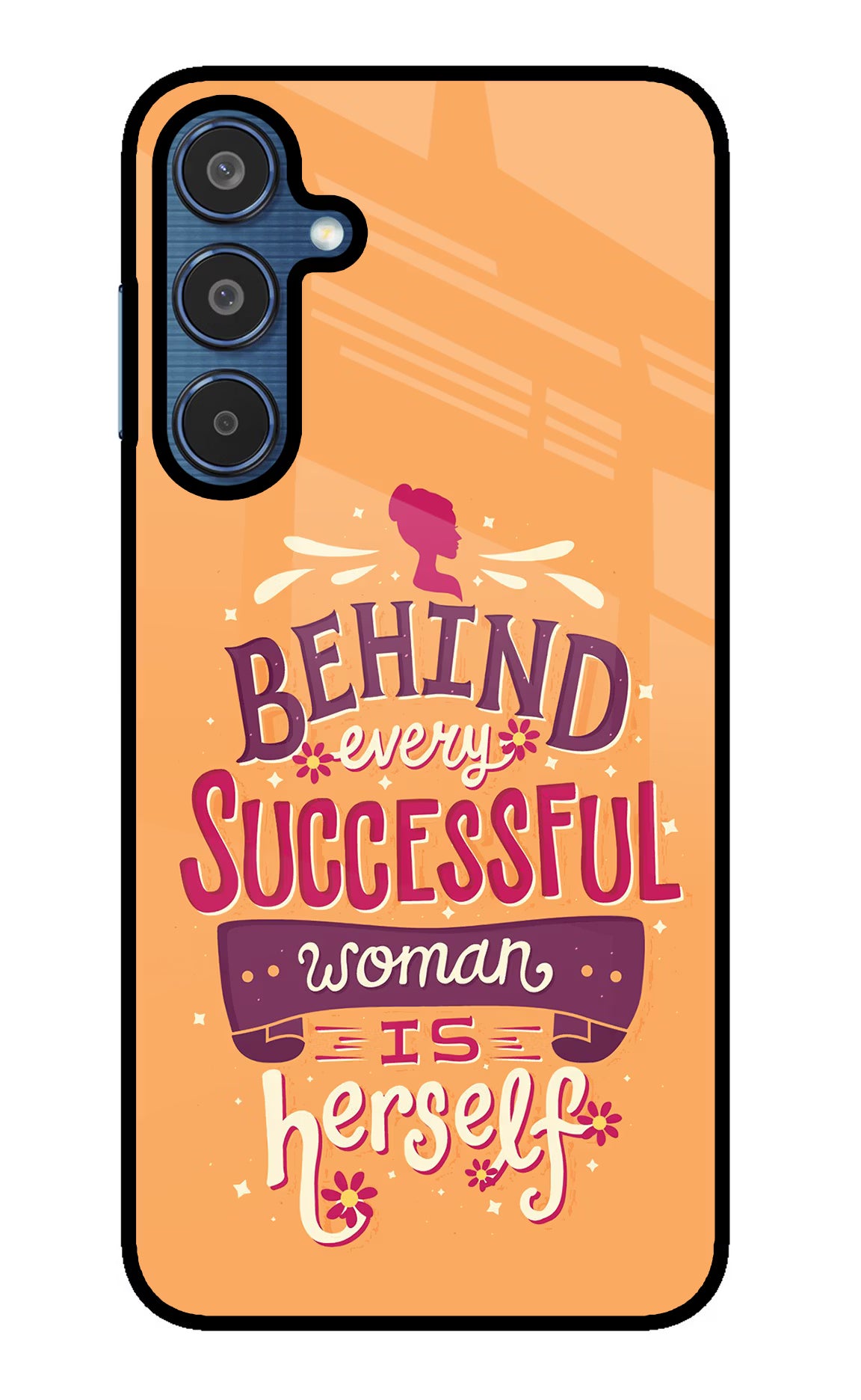 Behind Every Successful Woman There Is Herself Samsung M35 5G Glass Case Back Cover by Casekaro