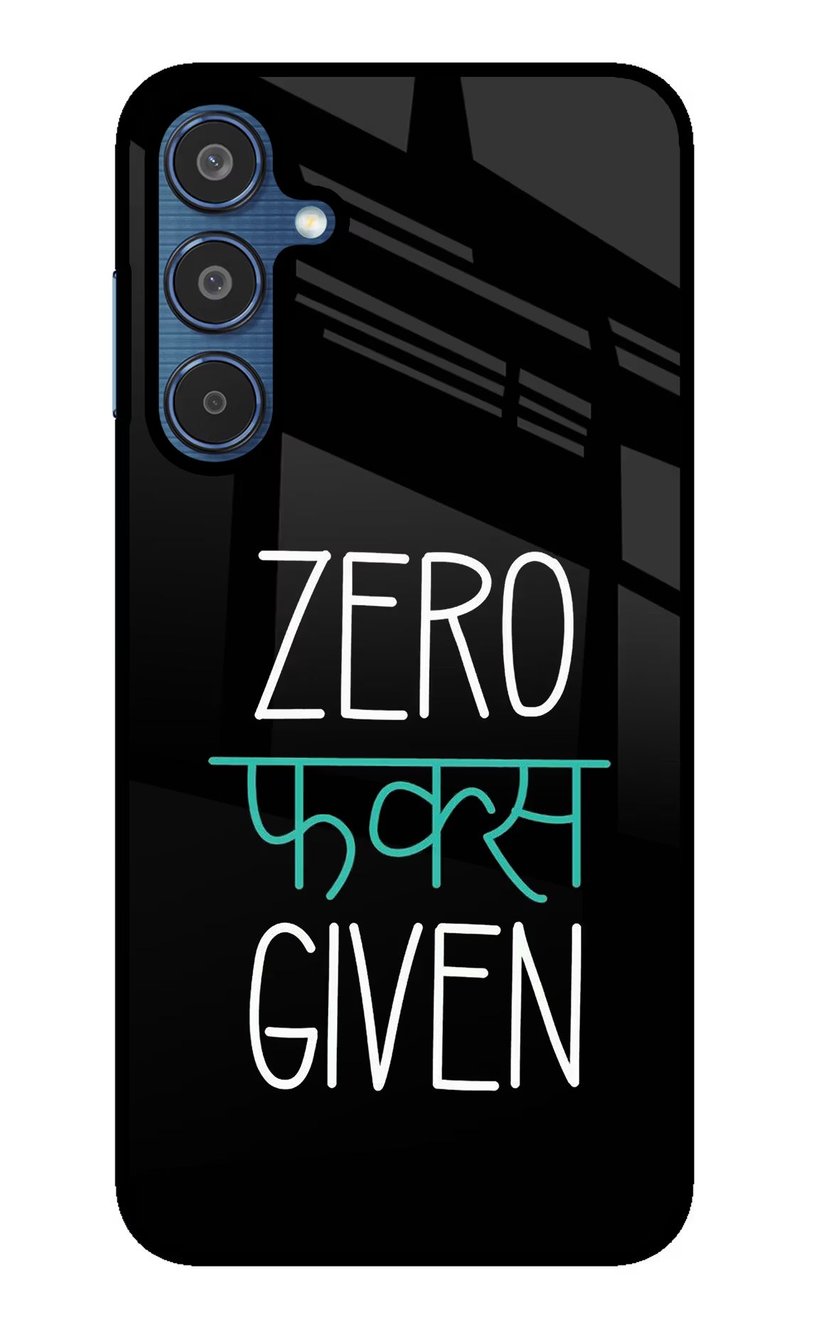 Zero Fucks Given Samsung M35 5G Glass Case Back Cover by Casekaro