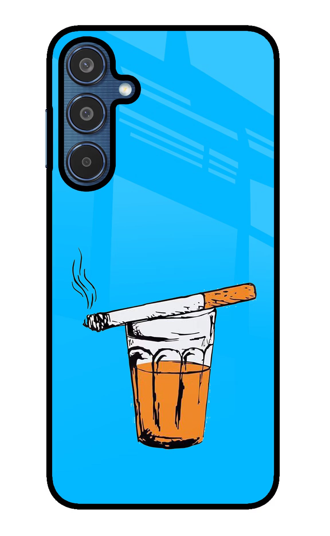 Chai Sutta Samsung M35 5G Glass Case Back Cover by Casekaro