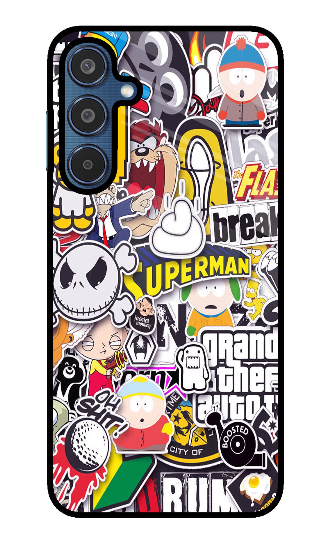 Sticker Bomb Samsung M35 5G Glass Case
