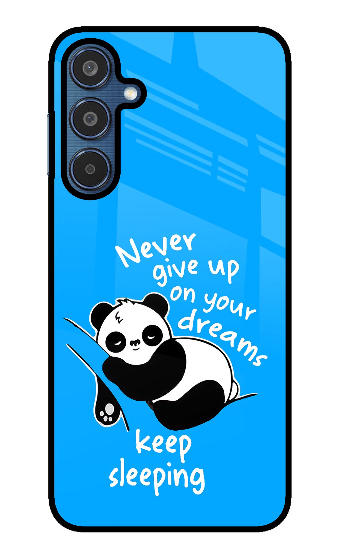 Keep Sleeping Samsung M35 5G Glass Case Back Cover by Casekaro