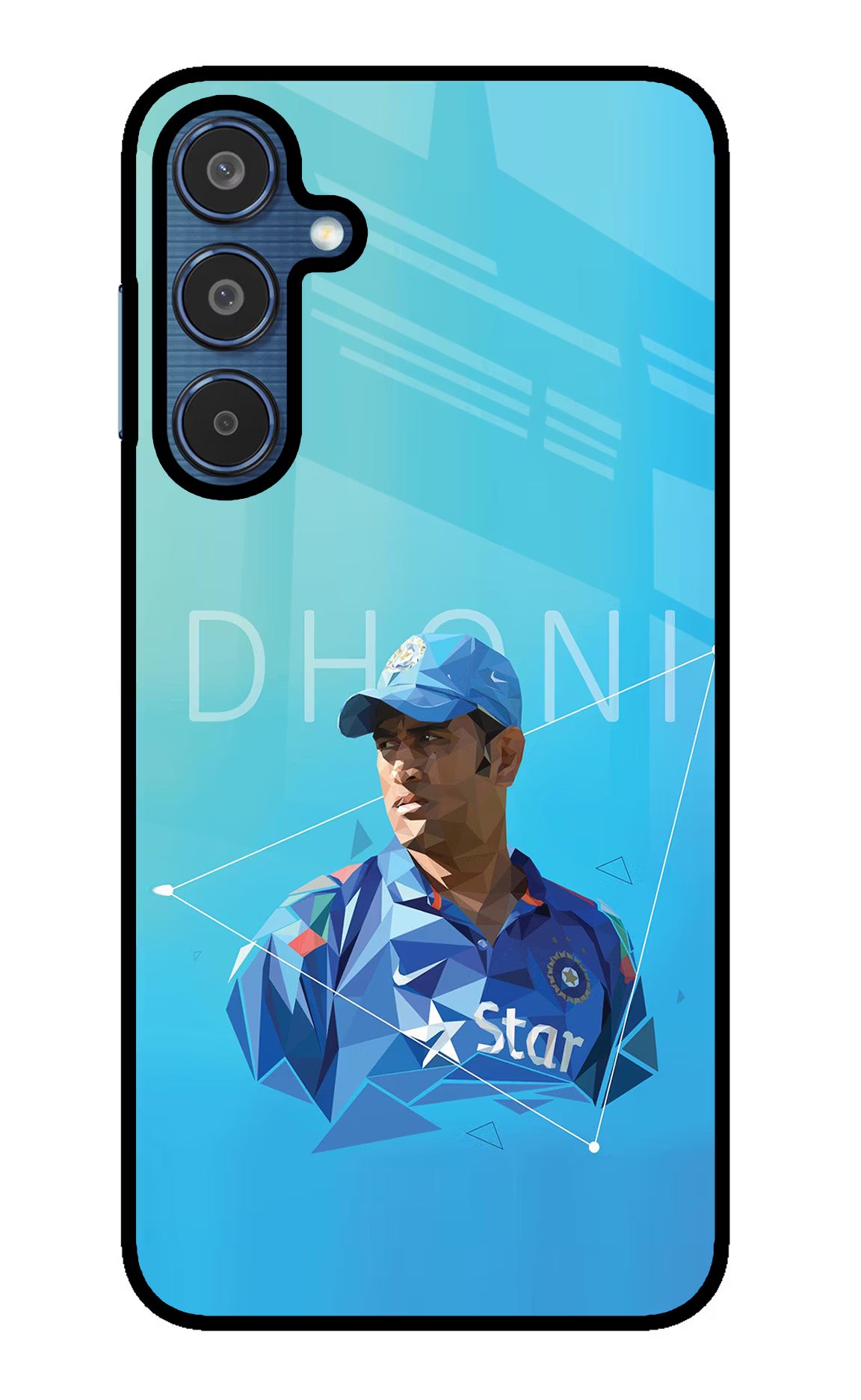 Dhoni Artwork Samsung M35 5G Glass Case Back Cover by Casekaro