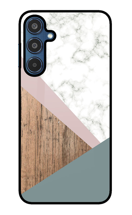 Marble wood Abstract Samsung M35 5G Glass Case