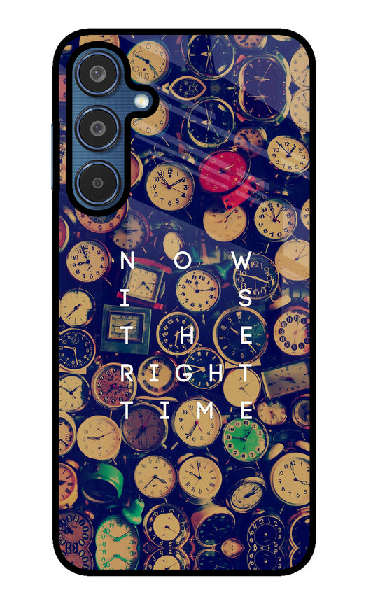 Now is the Right Time Quote Samsung M35 5G Glass Case