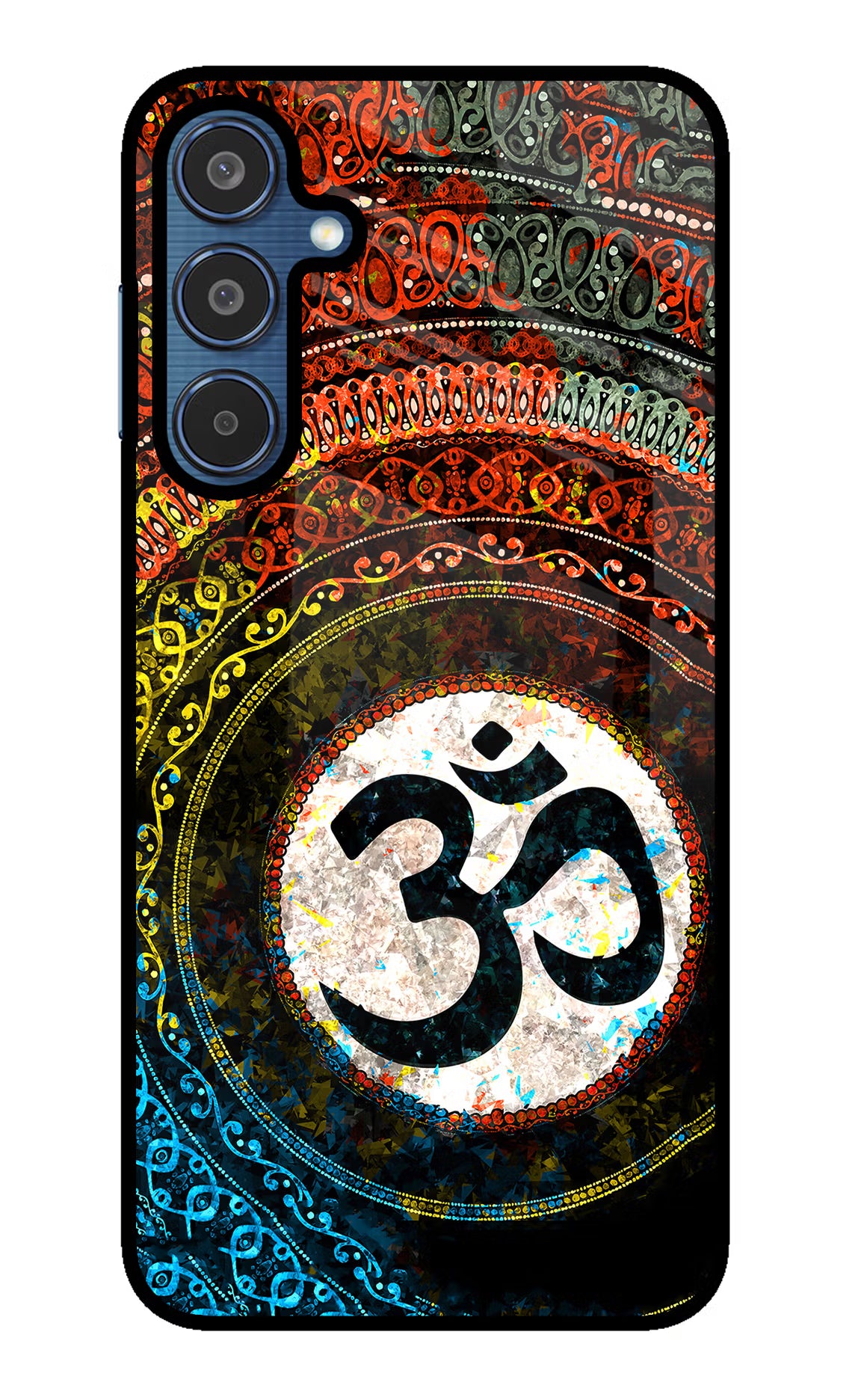 Om Cultural Samsung M35 5G Glass Case Back Cover by Casekaro