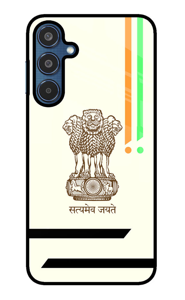Satyamev Jayate Brown Logo Samsung M35 5G Glass Case