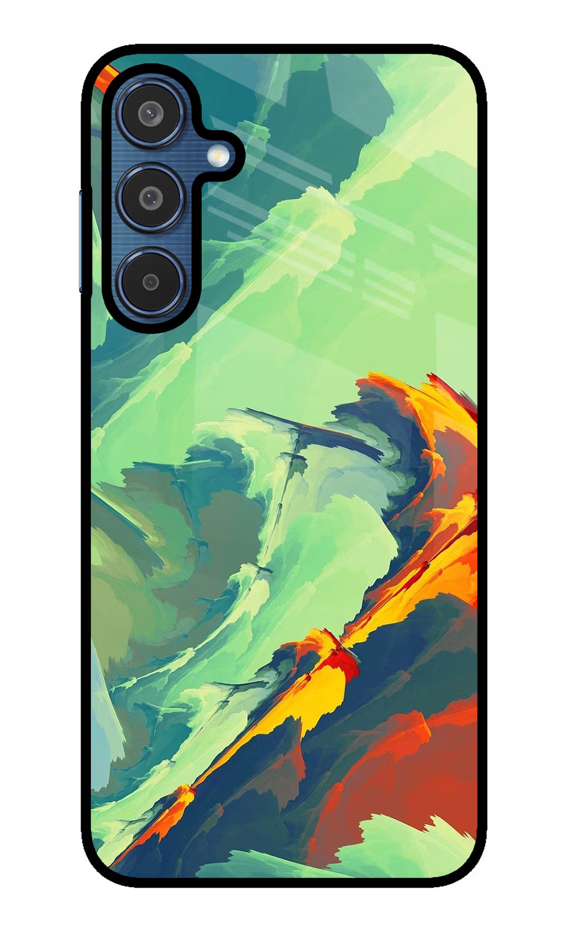 Paint Art Samsung M35 5G Glass Case Back Cover by Casekaro