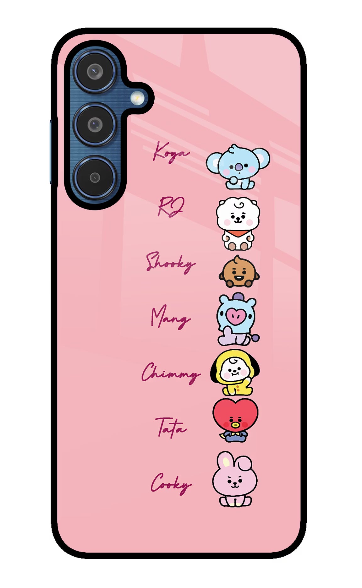 BTS names Samsung M35 5G Glass Case Back Cover by Casekaro