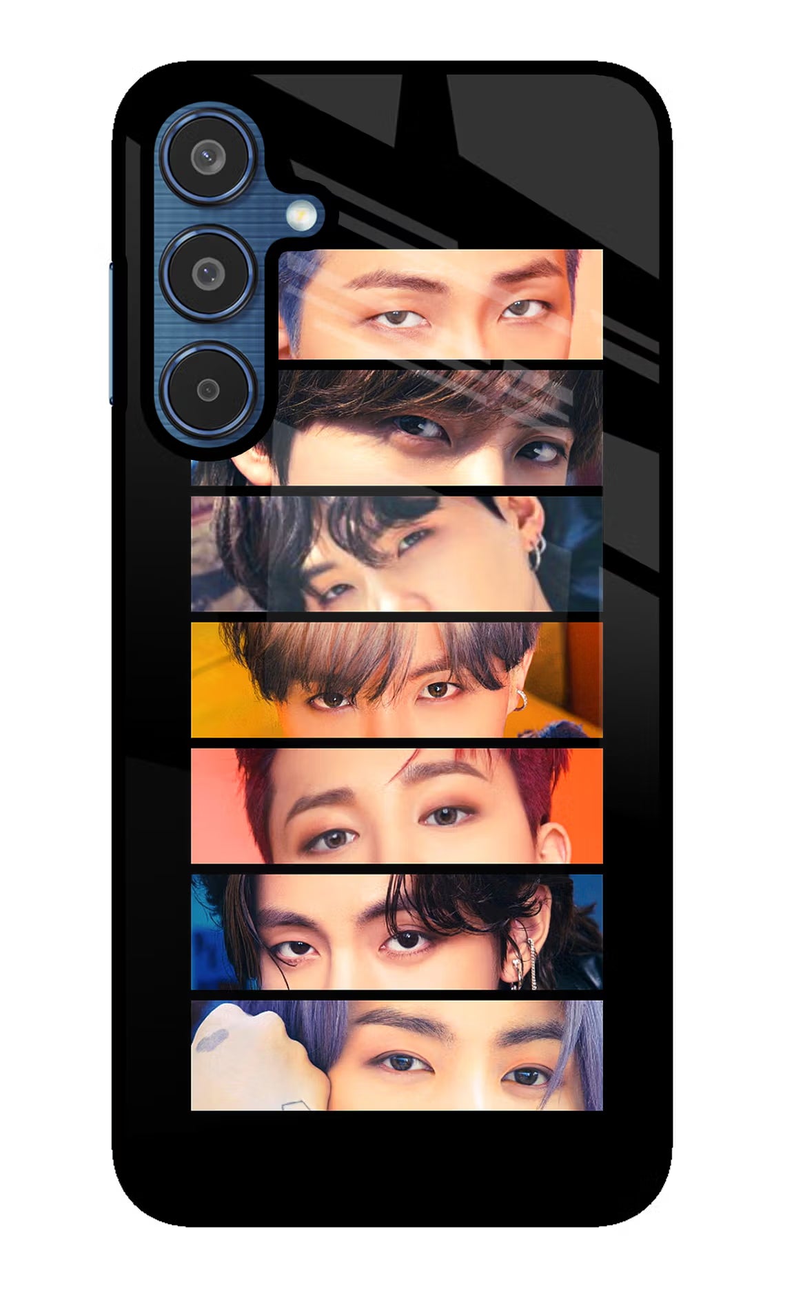 BTS Eyes Samsung M35 5G Glass Case Back Cover by Casekaro