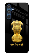 Satyamev Jayate Golden Samsung M35 5G Glass Case