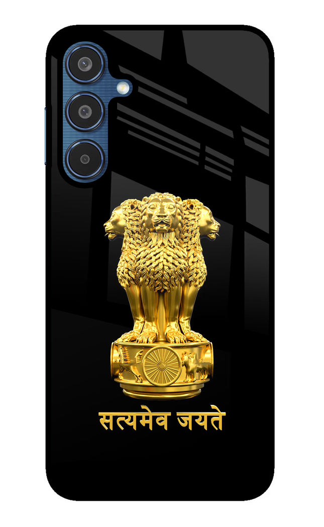 Satyamev Jayate Golden Samsung M35 5G Glass Case