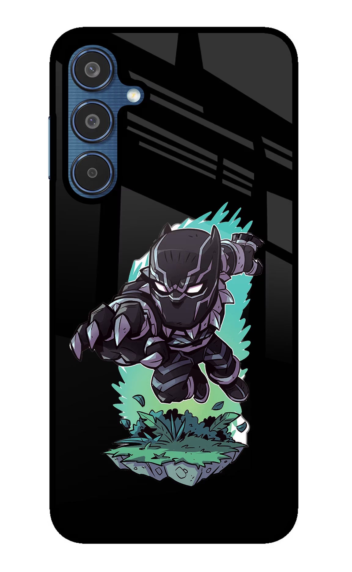 Black Panther Samsung M35 5G Glass Case Back Cover by Casekaro