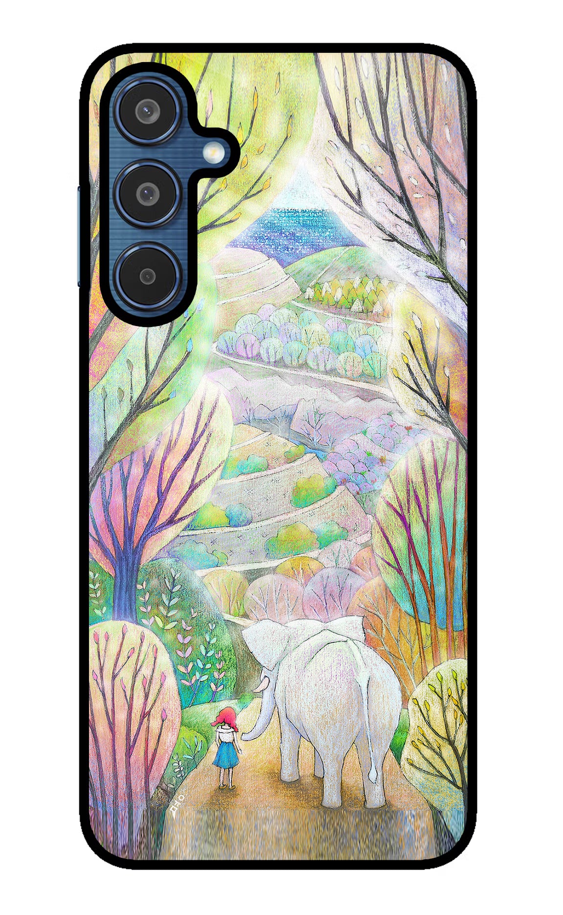 Nature Painting Samsung M35 5G Glass Case Back Cover by Casekaro