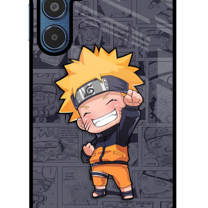 Chota Naruto Samsung M35 5G Glass Case Back Cover by Casekaro
