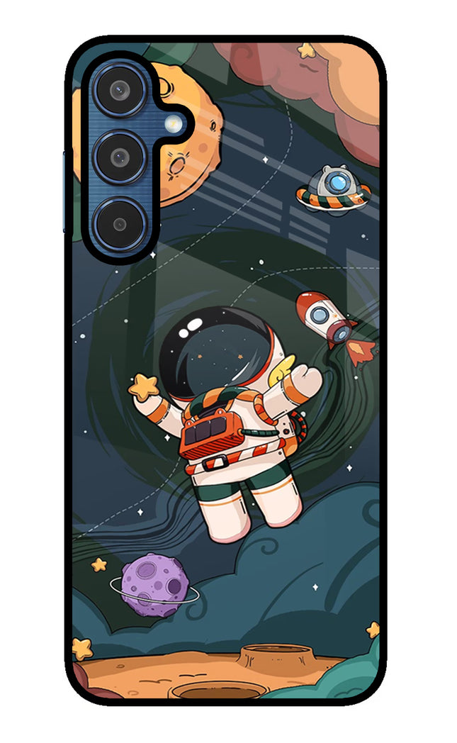 Cartoon Astronaut Samsung M35 5G Glass Case