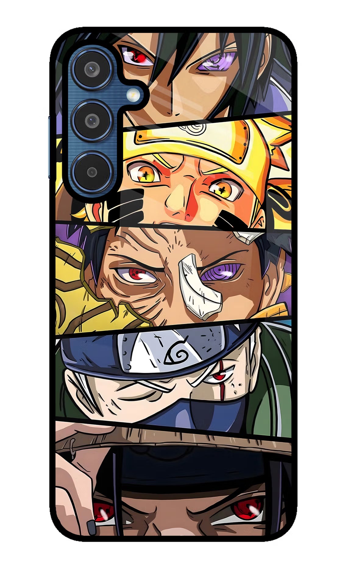 Naruto Character Samsung M35 5G Glass Case Back Cover by Casekaro