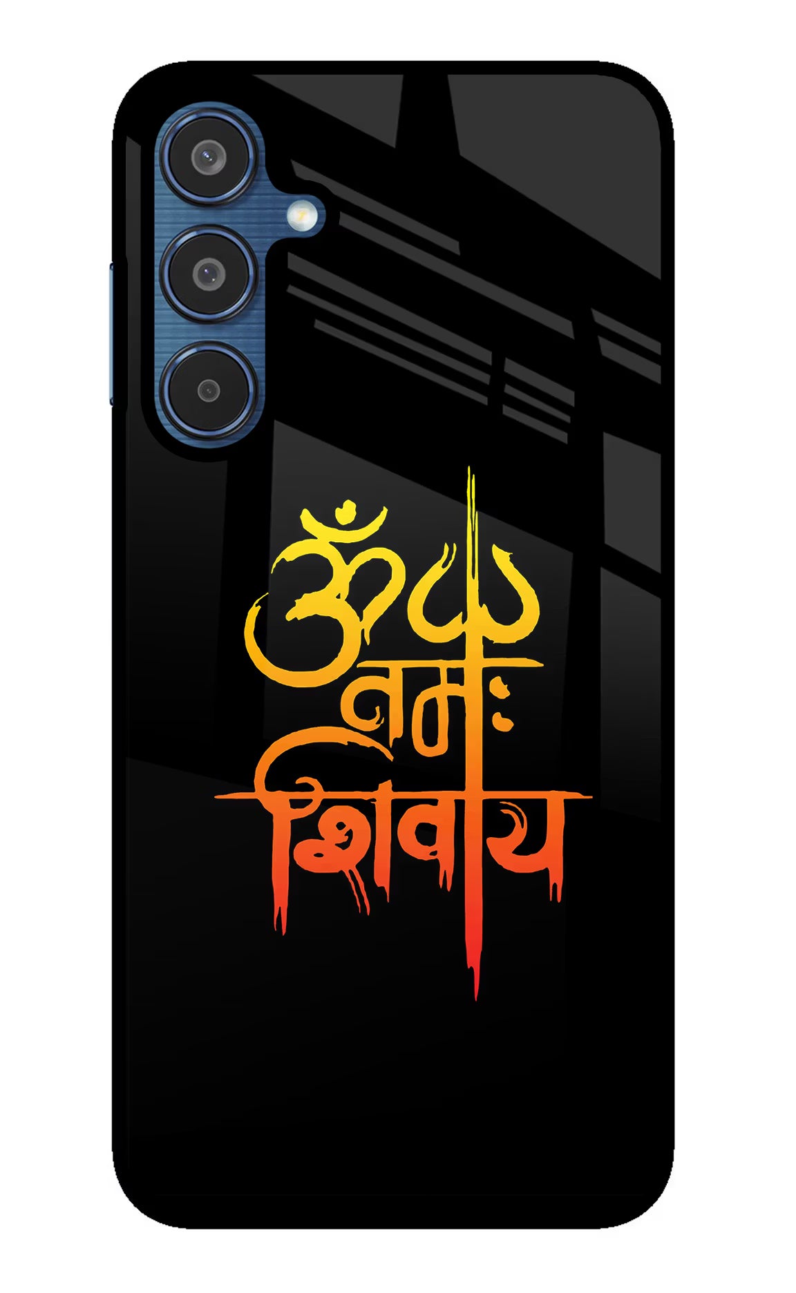 Om Namah Shivay Samsung M35 5G Glass Case Back Cover by Casekaro